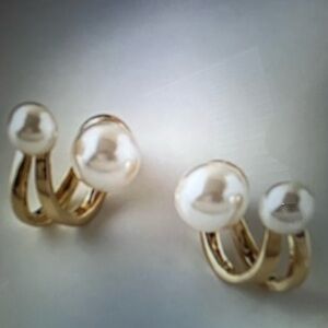 Fashion Jewelry, Imitation Pearl Pierced Earrings.